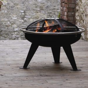 brasero barbecue fonte acier terrasse