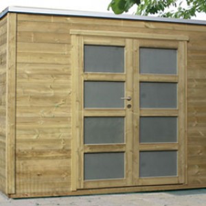 cubique abris jardin bois moderne