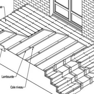 terrasse lambourdes bois poutres lamelle plancher
